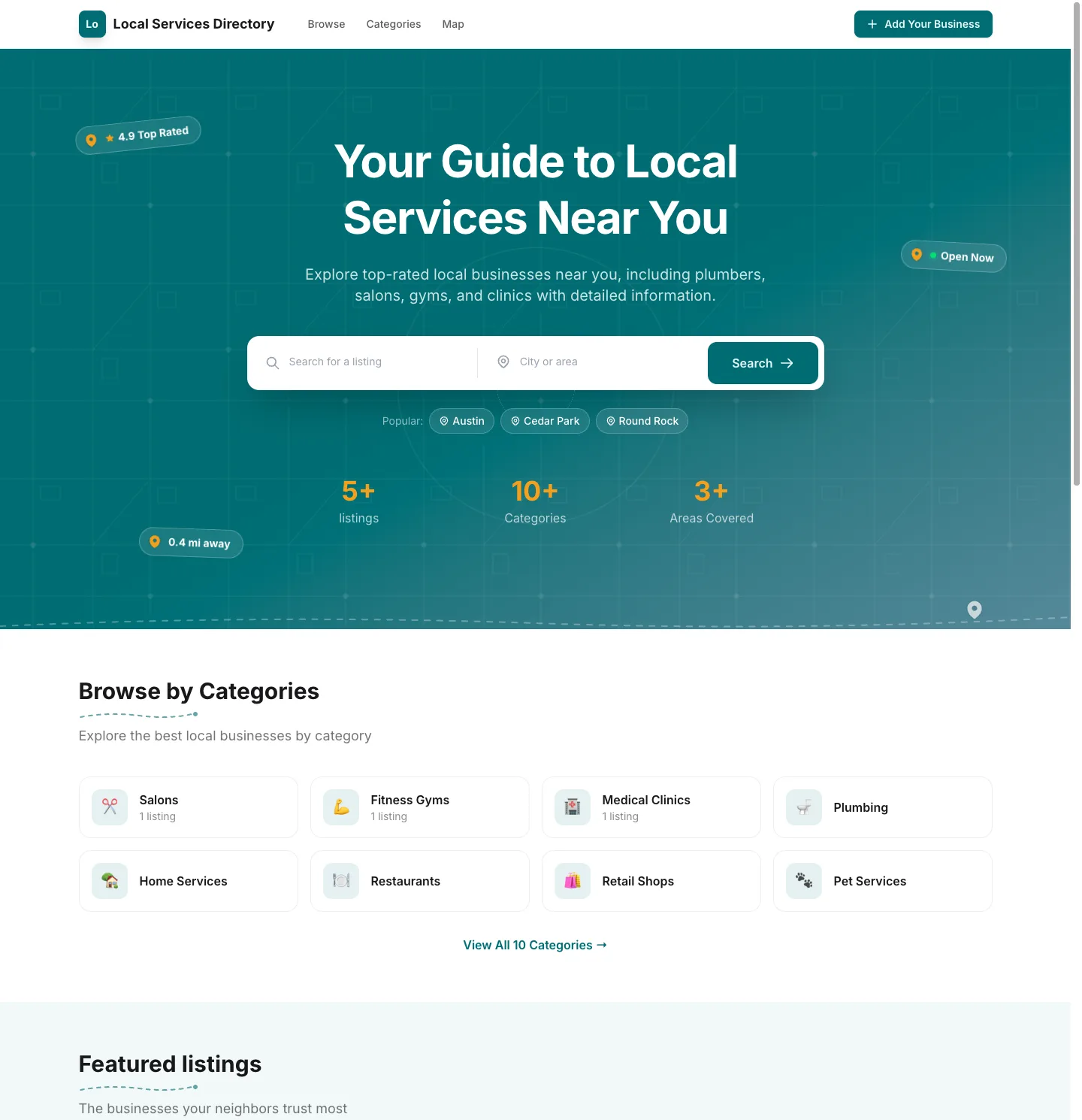 Local Business directory template