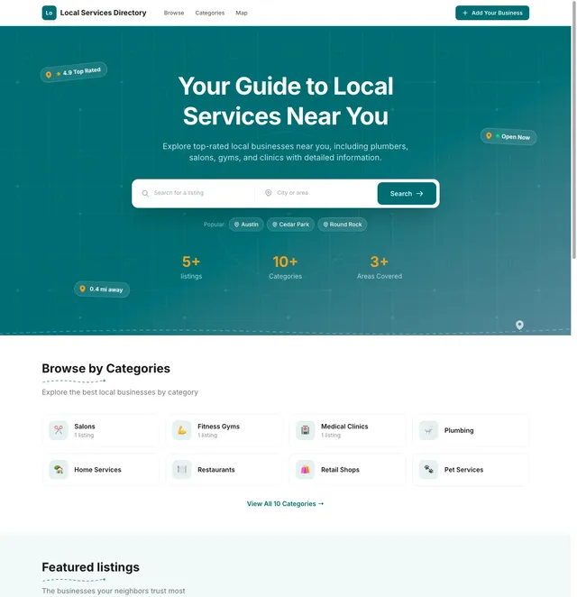 Local Business directory template