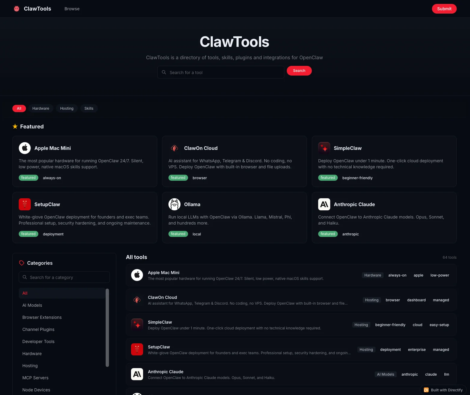 SaaS / Tools template preview